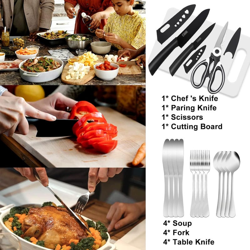 PRETTYFINE 35 Pcs Camping Kitchen Utensil Set Outdoor Kitchen Gear, Outdoor Cooking and Grilling Utensil Travel Set Perfect for Camping Accessories Cooking, RV Camp. Camping, BBQs, Parties and More - Image 4